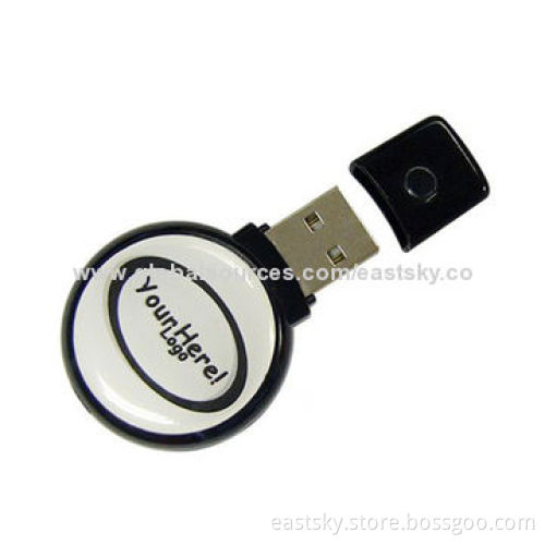 Custom Resin Logo Thumb Drive with Resin Logo, Custom Colored Body to Match Logos, Housing PlasticNew